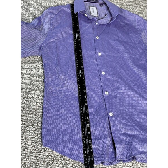Robert Graham Dress Shirt Men’s 15 33/33 S Tailored Fit Purple Geometric - Picture 5 of 8